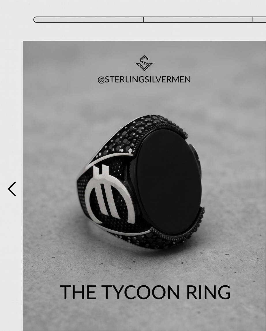 Men Ring 925 sterling Silver