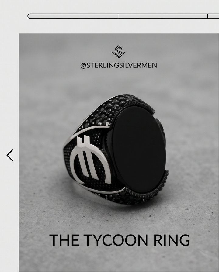Men Ring 925 sterling Silver